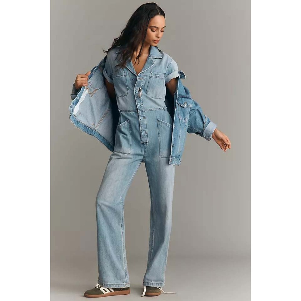 Pistola Grover Field Suit Women's Large Disoriented Light Blue Wash Workwear